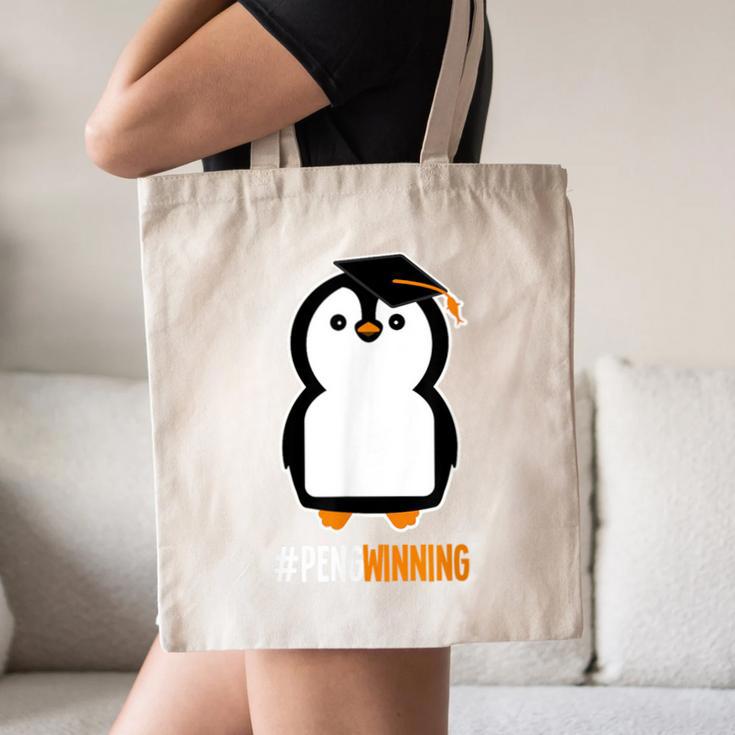 Penguin Graduation For Grads Hashtag Pengwinning Canvas Tote Bag