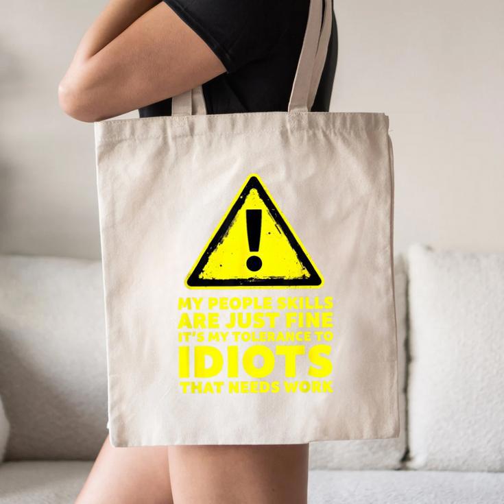 My People Skills Are Just Fine Sarcastic Introvert Canvas Tote Bag My People Skills Are Just Fine Sarcastic Introvert Canvas Tote Bag