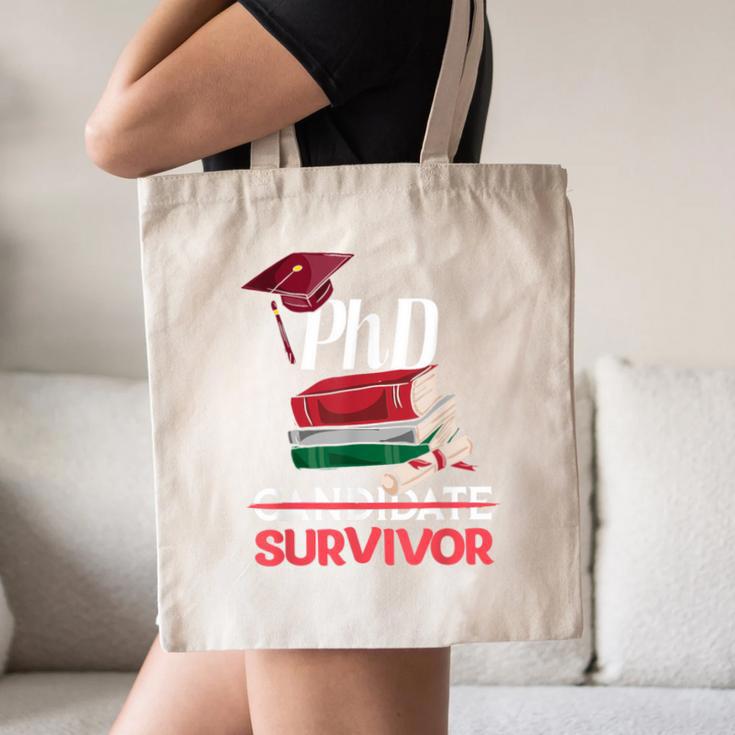 PhD PhD Graduation Gifts PhD Survivor T-Shirt Canvas Tote Bag