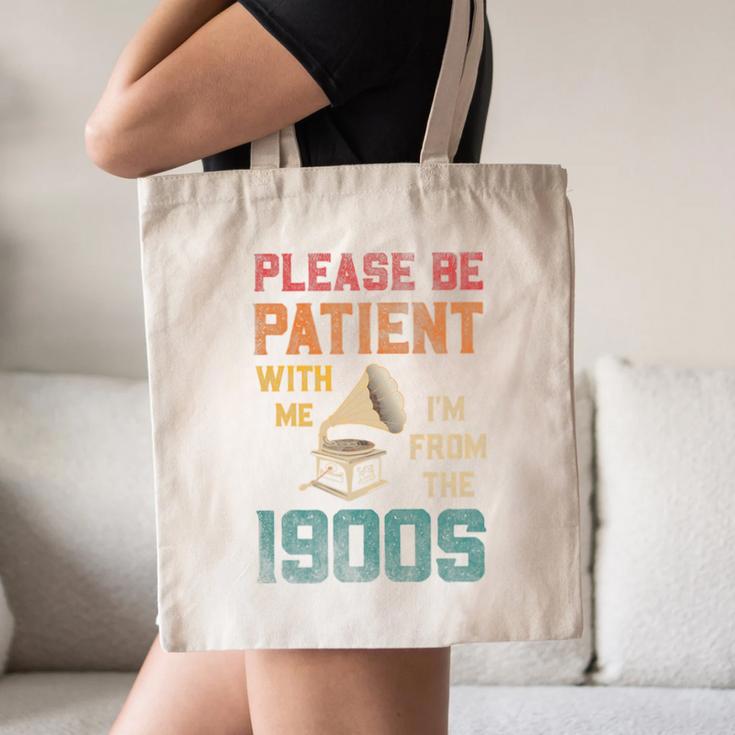 Please Be Patient With Me I'm From The 1900s Cool Gramophone Premium Canvas Tote Bag