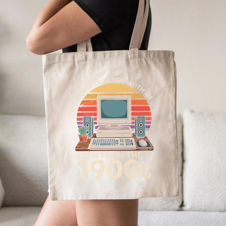 Please Be Patient I'm From The 1900s Retro Computer Geek PC Premium Canvas Tote Bag