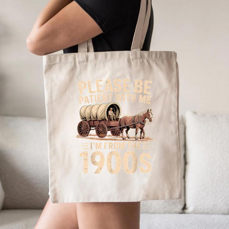 Please Be Patient With Me I'm From The 1900s Retro Humor Canvas Tote Bag Please Be Patient With Me I'm From The 1900s Retro Humor Canvas Tote Bag
