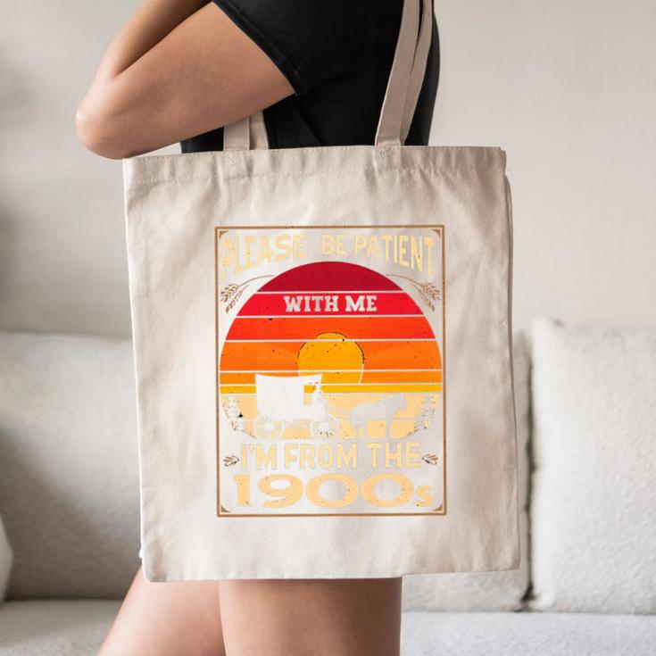 Please Be Patient I'm From The 1900s Sunset Vintage Wagon Premium Canvas Tote Bag Please Be Patient I'm From The 1900s Sunset Vintage Wagon Premium Canvas Tote Bag