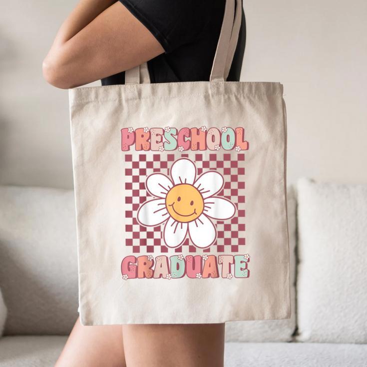 Preschool Graduation Graduate Cute Groovy Last Day Of Pre K Canvas Tote Bag