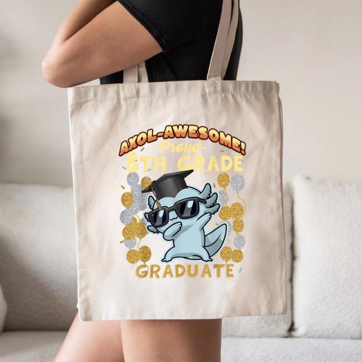 Proud 8th Grade Graduate Axolotl Graduation Eighth Canvas Tote Bag
