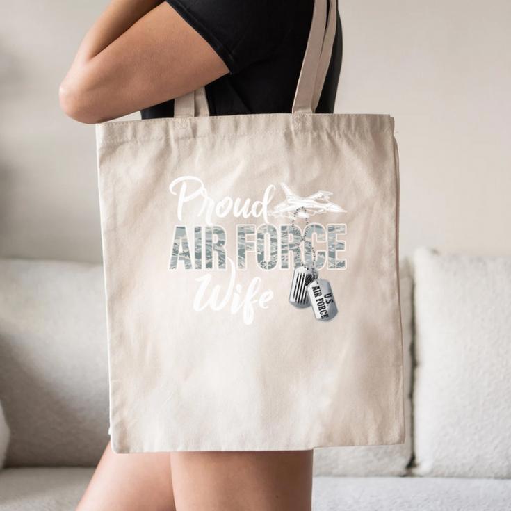 Proud Air Force Wife Air Force Graduation USAF Wife Canvas Tote Bag