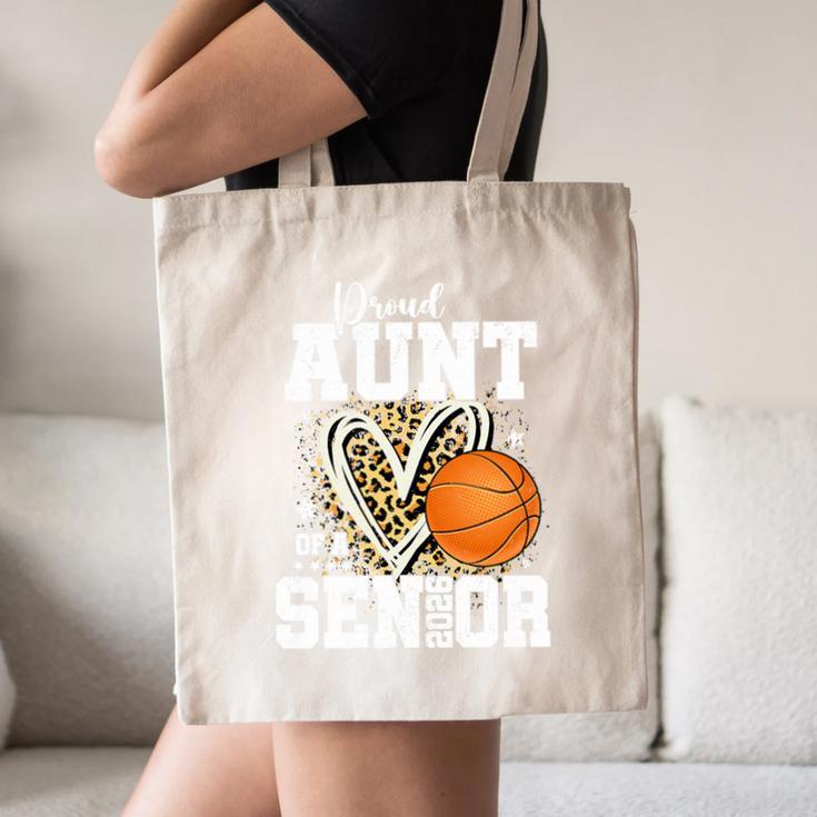 Proud Aunt Of A 2026 Senior Basketball Graduation Leopard Premium Tri-Blend Canvas Tote Bag