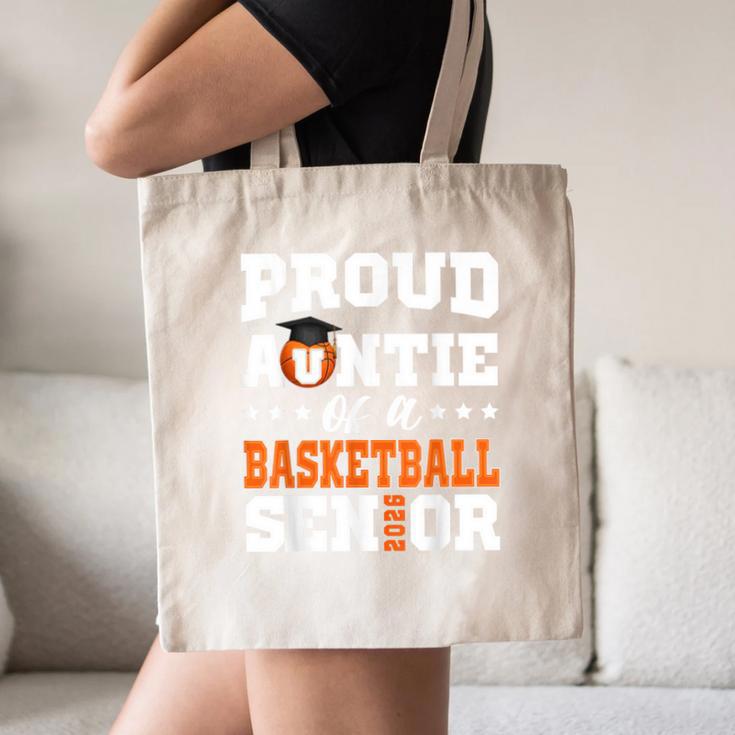 Proud Auntie Of a Basketball Senior 2026 Graduation Gifts Canvas Tote Bag