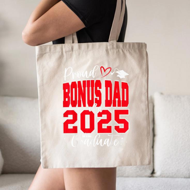 Proud Bonus Dad Of a Class Of 2025 Graduate Graduation Canvas Tote Bag