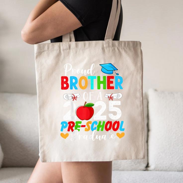 Proud Brother Of a 2025 Preschool Graduate Graduation Canvas Tote Bag
