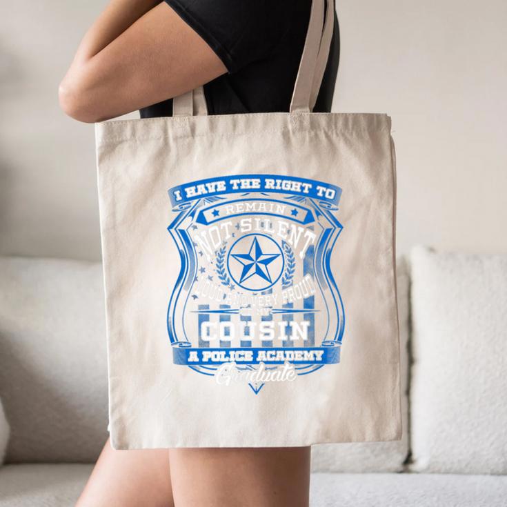 Proud Of Cousin Police Academy Graduation Shirt Canvas Tote Bag