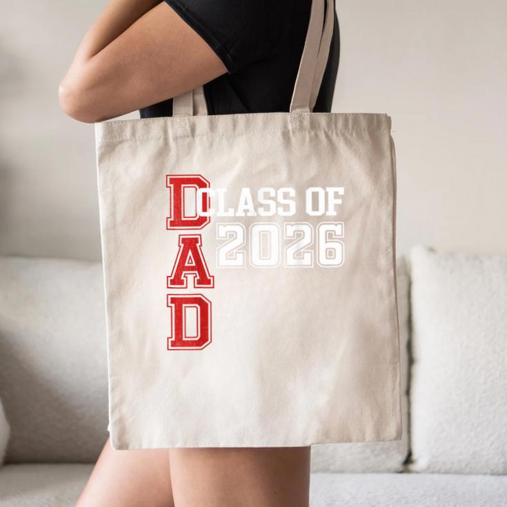 Proud Dad Of A 2026 Graduate Grad Senior Father Graduation Canvas Tote Bag