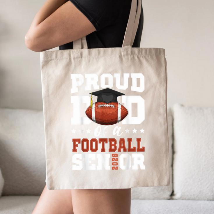Proud Dad Of a Football Senior 2026 Graduation Canvas Tote Bag