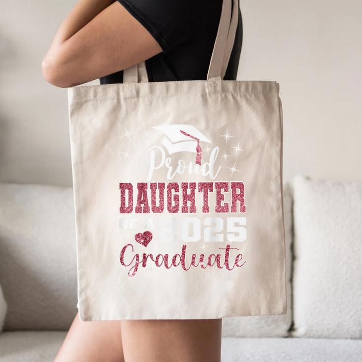 Proud Daughter Of 2025 College Graduate Family Graduation Canvas Tote Bag