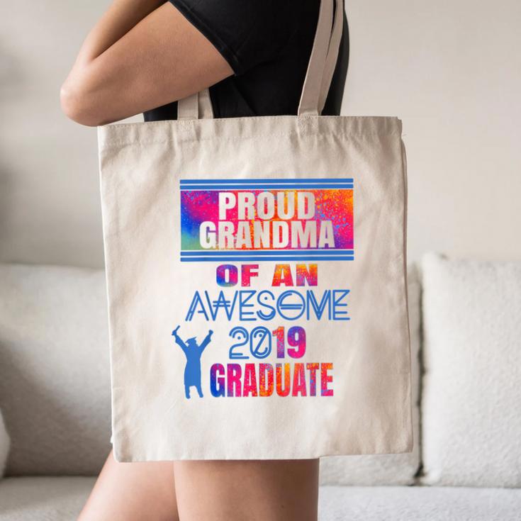 Proud Grandma Of A 2019 Graduate Senior Class Graduation Canvas Tote Bag
