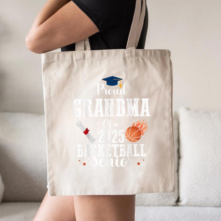 Proud Grandma Of 2025 Basketball Senior Graduation Day Canvas Tote Bag