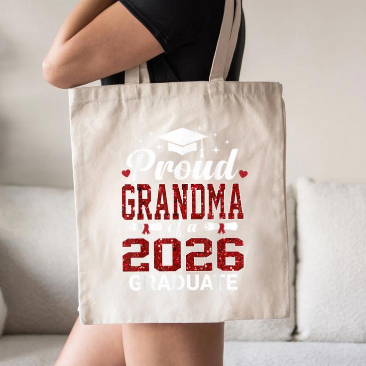Proud Grandma Of A 2026 Graduate Class Of Graduation Canvas Tote Bag