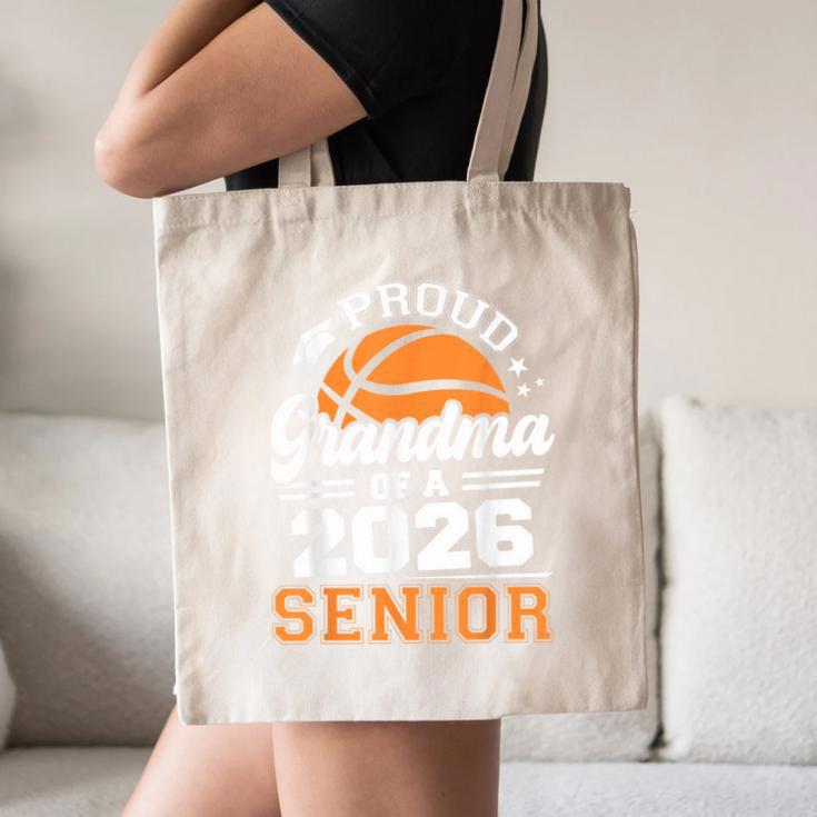 Proud Grandma Of A 2026 Senior Basketball Graduation Canvas Tote Bag