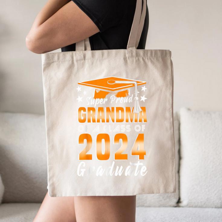 Proud Grandma Of A Class Of 2024 Matching Family Graduation Canvas Tote Bag