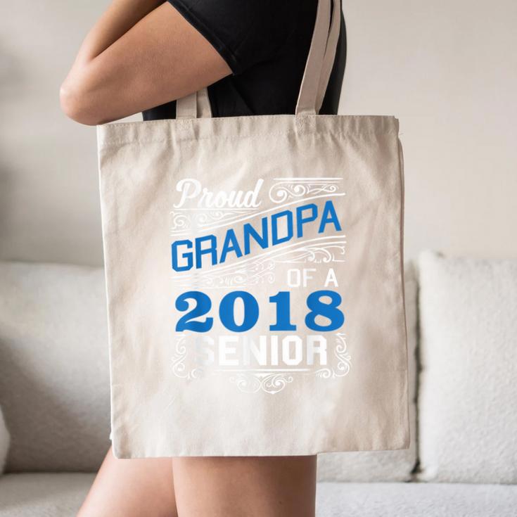 Proud Grandpa Of 2018 Senior T-Shirt Student Graduation Canvas Tote Bag