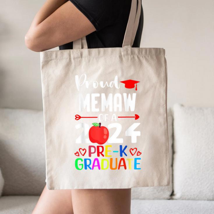 Proud MEMAW Of 2024 Pre-K Graduation Graduate Senior 2024 Canvas Tote Bag