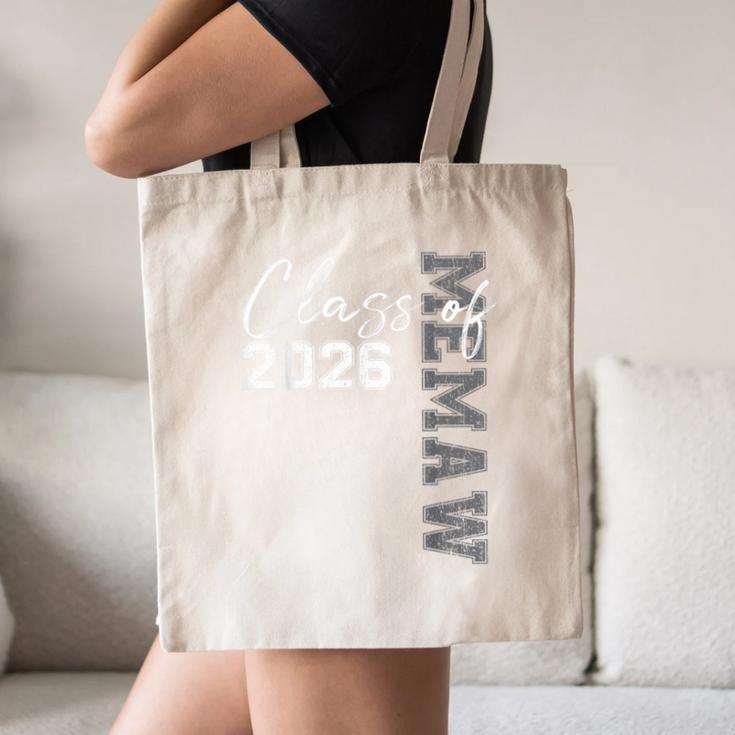 Proud Memaw Of A Class Of 2026 Graduate Senior 26 Graduation Canvas Tote Bag