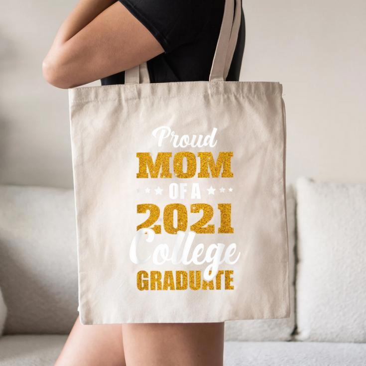 Proud Mom Of A 2021 College Graduate Senior Graduation Canvas Tote Bag