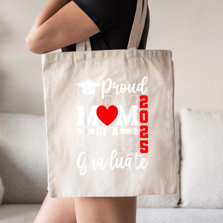 Proud Mom Of a Class Of 2025 Graduate Senior Mom Graduation Canvas Tote Bag