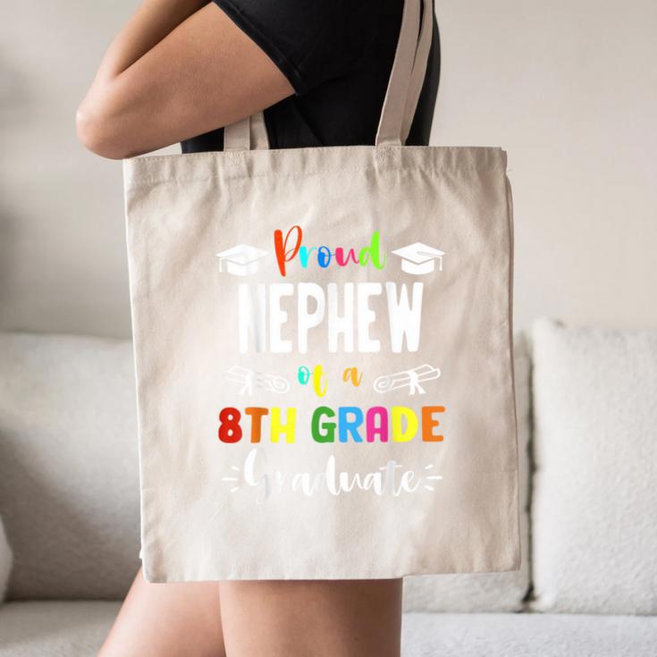 Proud NEPHEW Of A 8th Grade Graduate Graduation 2024 Class Canvas Tote Bag