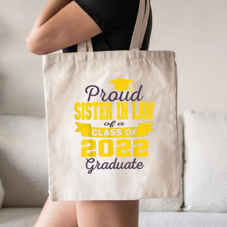 Proud Sister In Law Of 2022 Graduate Class 2022 Graduation Canvas Tote Bag