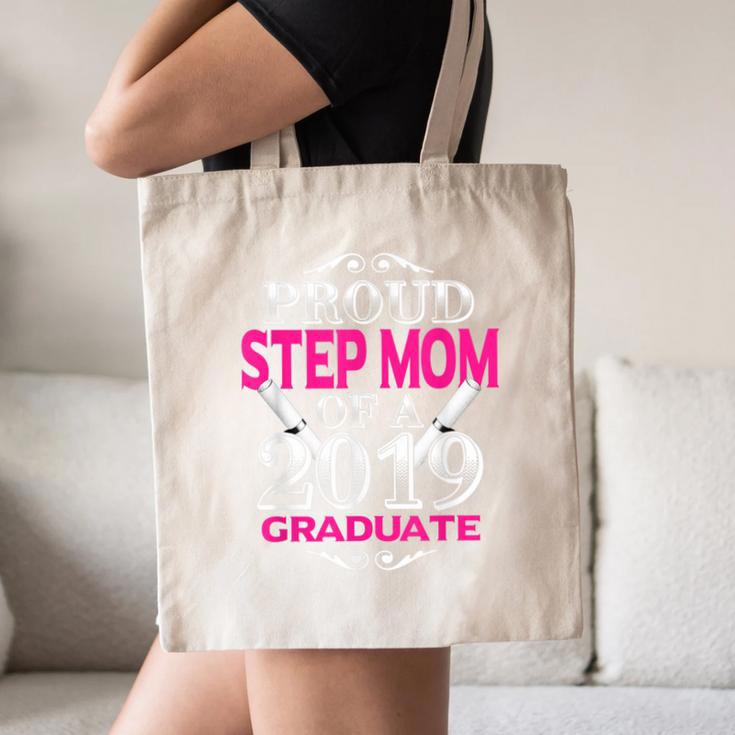 Proud Step Mom Of 2019 Graduate Class 2019 Tshirt Graduation Canvas Tote Bag