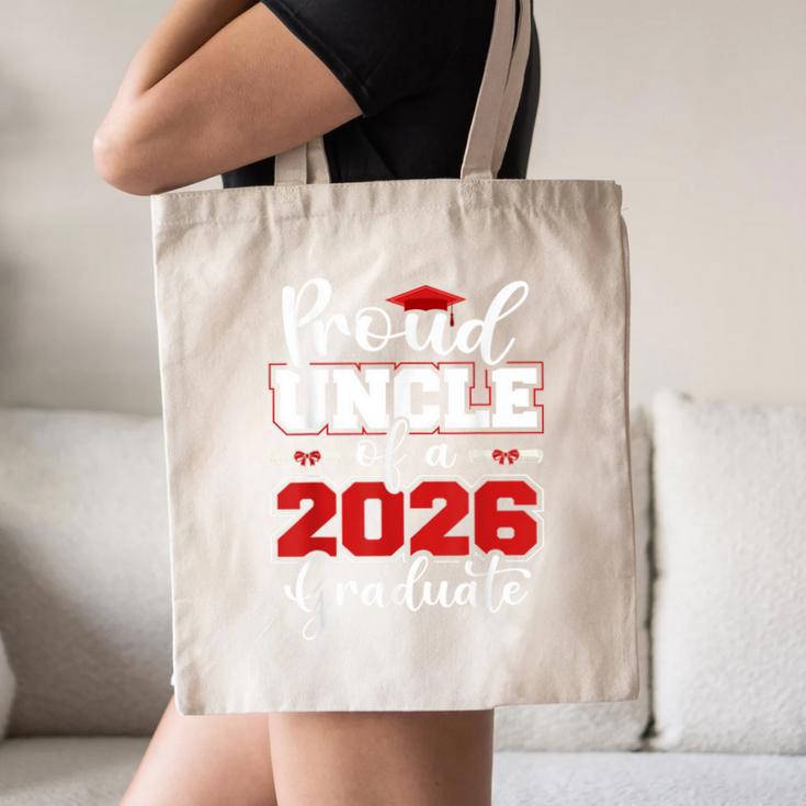 Proud Uncle Of A 2026 Graduate Senior Family Graduation Canvas Tote Bag