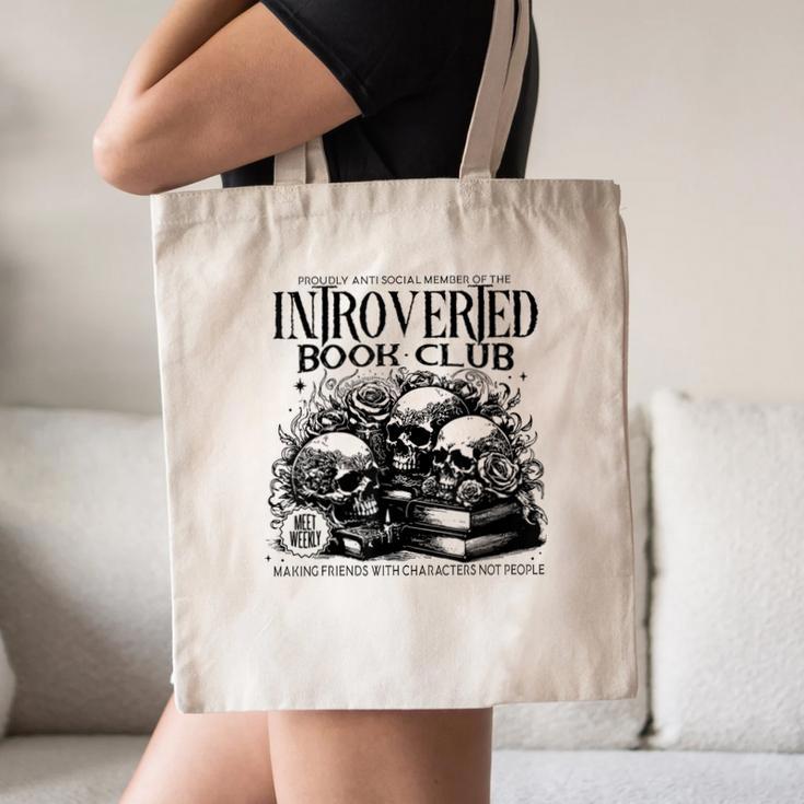 Proudly Anti Social Member Of The Introverted Book Club Canvas Tote Bag