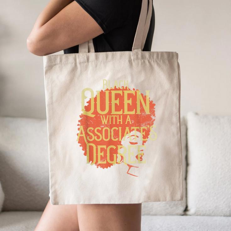 Queen Associate Degree Afrocentric GraduationShirt Canvas Tote Bag