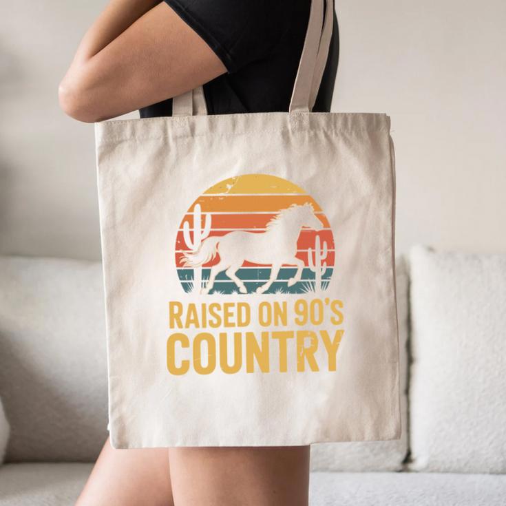 Raised On 90’s Country Horse Retro Nostalgia Western Music Canvas Tote Bag Raised On 90’s Country Horse Retro Nostalgia Western Music Canvas Tote Bag