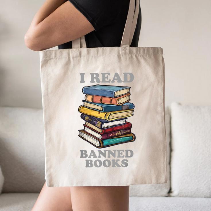 I Read Banned Books Bookworm Canvas Tote Bag