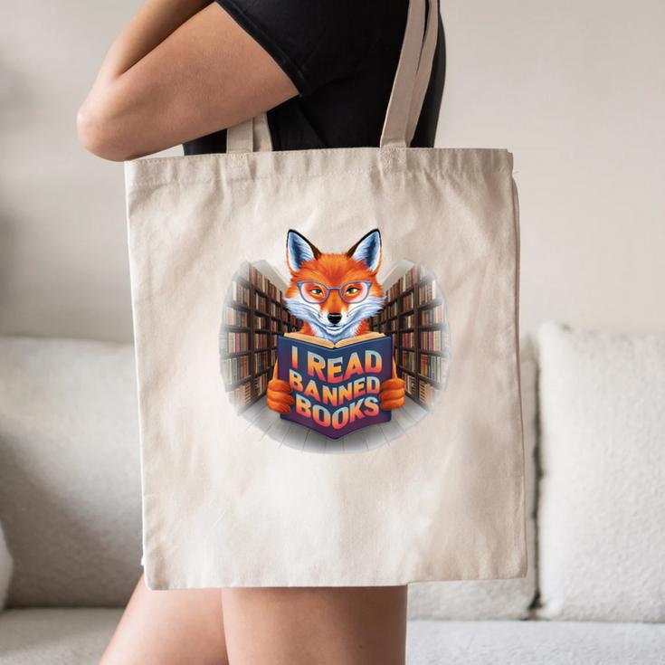 I Read Banned Books Sly Fox Reading Books Canvas Tote Bag I Read Banned Books Sly Fox Reading Books Canvas Tote Bag