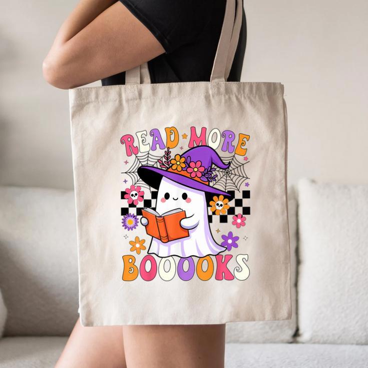 Read More Books Ghost Reading Book Teacher Halloween Canvas Tote Bag