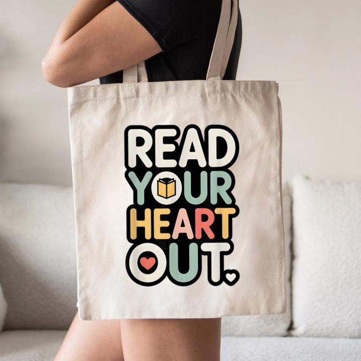 Read Your Heart Out Book Lover Quote Men Women Canvas Tote Bag