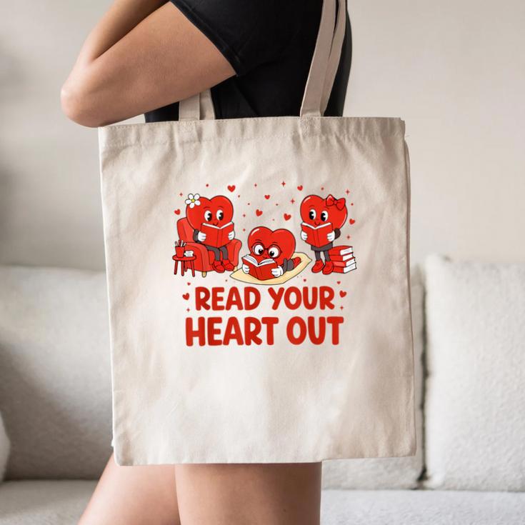 Read Your Heart Out Valentine Teacher Bookworm Lover Canvas Tote Bag Read Your Heart Out Valentine Teacher Bookworm Lover Canvas Tote Bag