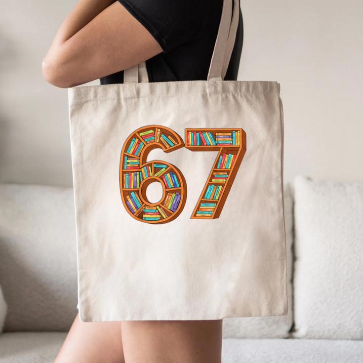 Reading 67 Six Seven Meme Teacher Book Lover Bookshelf Canvas Tote Bag Reading 67 Six Seven Meme Teacher Book Lover Bookshelf Canvas Tote Bag
