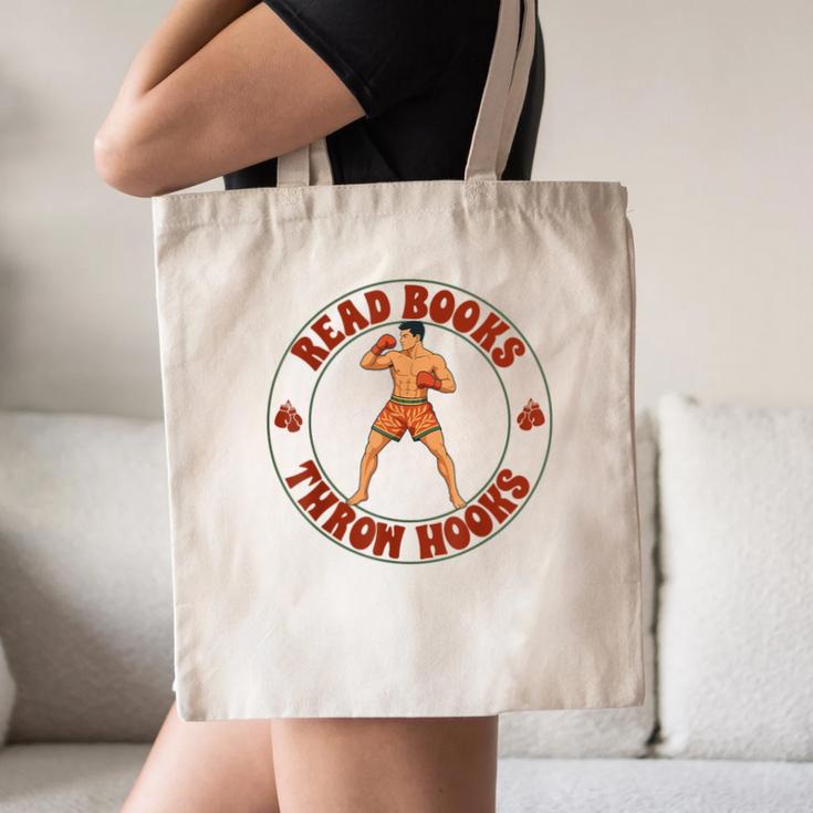 Reading Book Lover Boxer Boxing Lover Read Books Throw Hooks Canvas Tote Bag