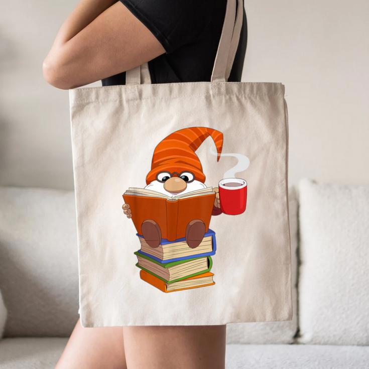 Reading Lover Book Graphic Gnome Canvas Tote Bag Reading Lover Book Graphic Gnome Canvas Tote Bag