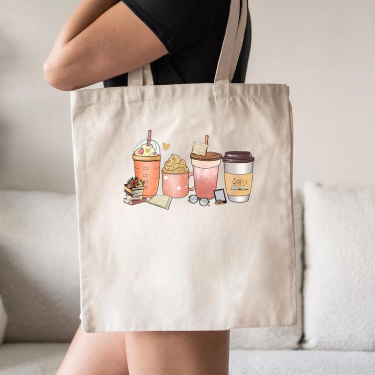 Reading Tea Coffee And Books Canvas Tote Bag Reading Tea Coffee And Books Canvas Tote Bag