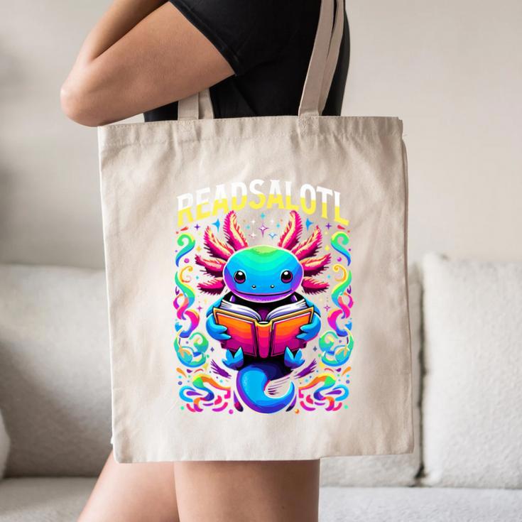 Readsalotl Axolotl Book Lovers Axolotls Canvas Tote Bag Readsalotl Axolotl Book Lovers Axolotls Canvas Tote Bag