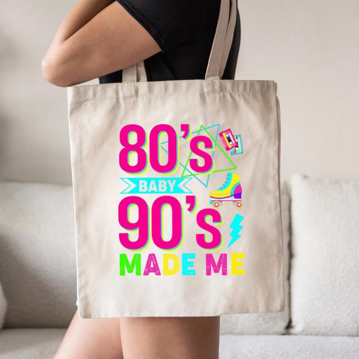 Retro 1980s 80's Baby 1990s 90's Made Me Nostalgia Vibes Premium Tri-Blend Canvas Tote Bag