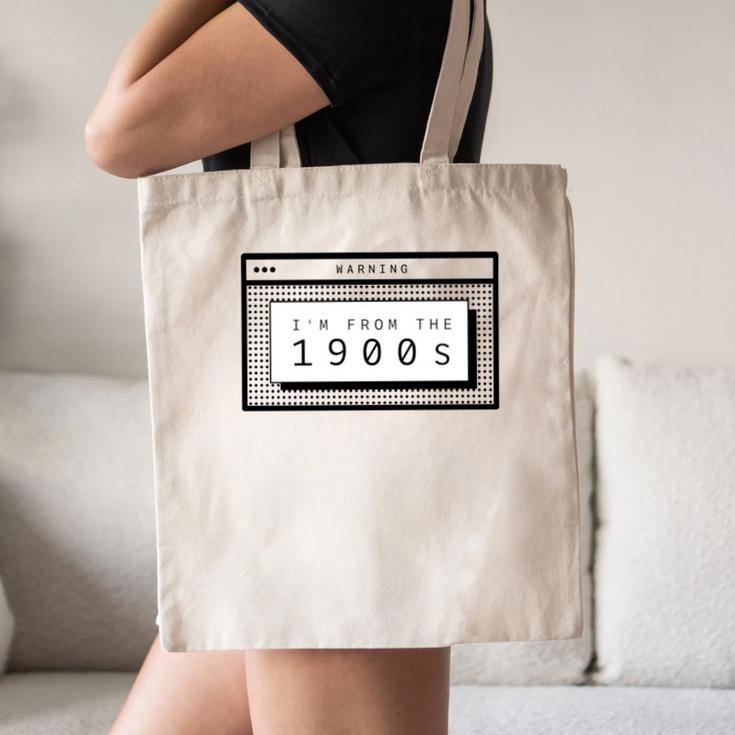 Retro Computer Screen I'm From The 1900s Birthday Canvas Tote Bag Retro Computer Screen I'm From The 1900s Birthday Canvas Tote Bag
