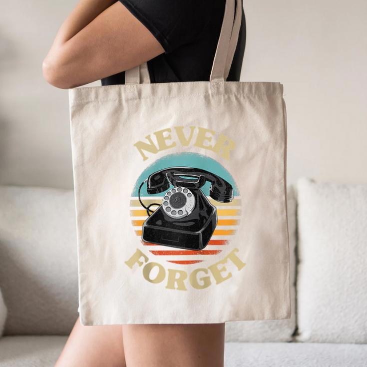 Retro Phone Never Forget Nostalgia Vintage Raglan Baseball Tee Canvas Tote Bag Retro Phone Never Forget Nostalgia Vintage Raglan Baseball Tee Canvas Tote Bag