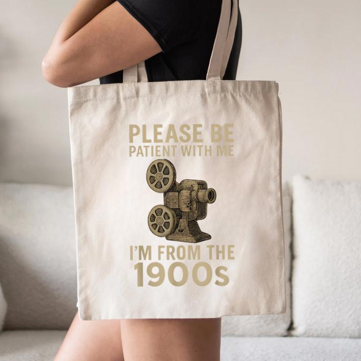 Retro Please Be Patient With Me I'm From The 1900s Projector Canvas Tote Bag