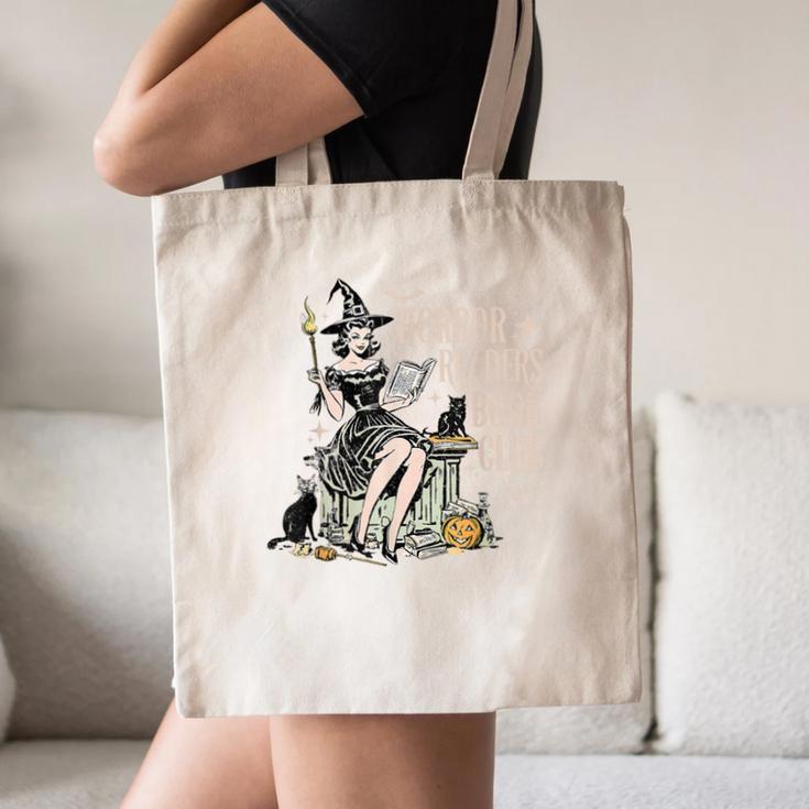 Retro Scary Horror Readers Book Club Spooky Halloween Canvas Tote Bag Retro Scary Horror Readers Book Club Spooky Halloween Canvas Tote Bag